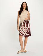 Pull sans manches col rond beige femme - 1