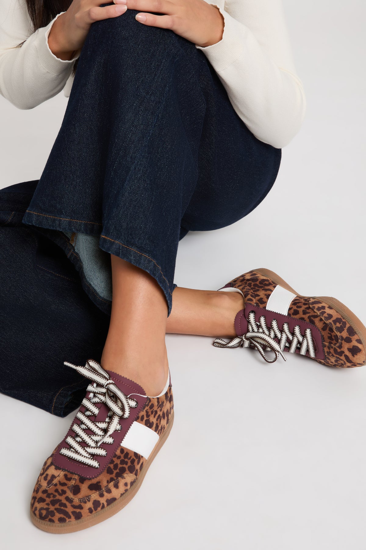 Basket similicuir leopard multicolore femme - 1