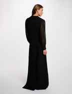 Gilet manches bouffantes noir femme - 2