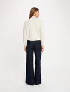 Pull col montant ivoire femme - 2